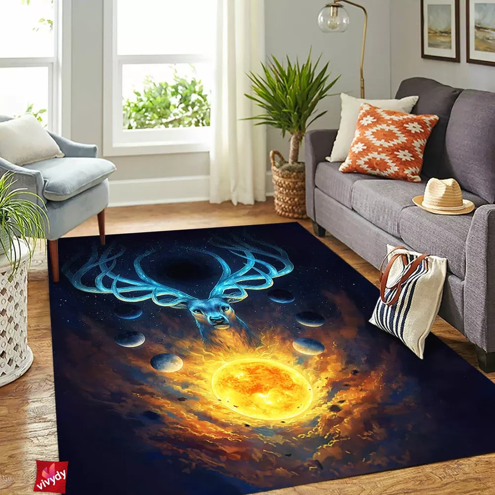 Galaxy Deer Rectangle Rug