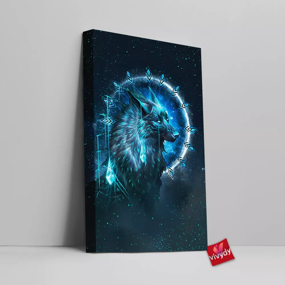 Black Wolf Canvas Wall Art