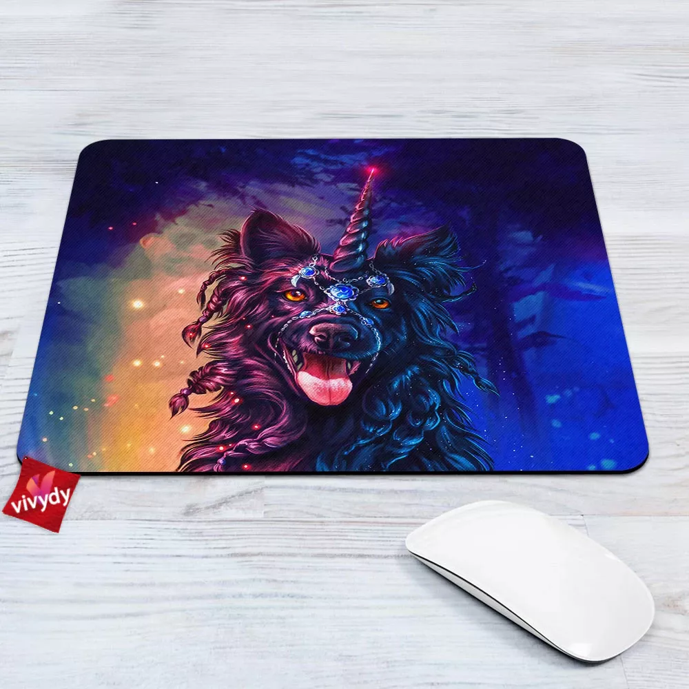 Black Dog Mouse Pad