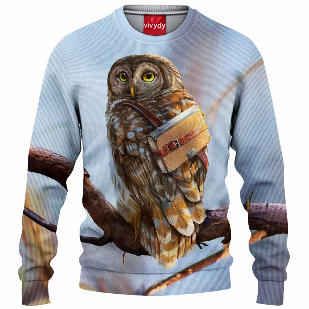 Forest Owl Knitted Sweater