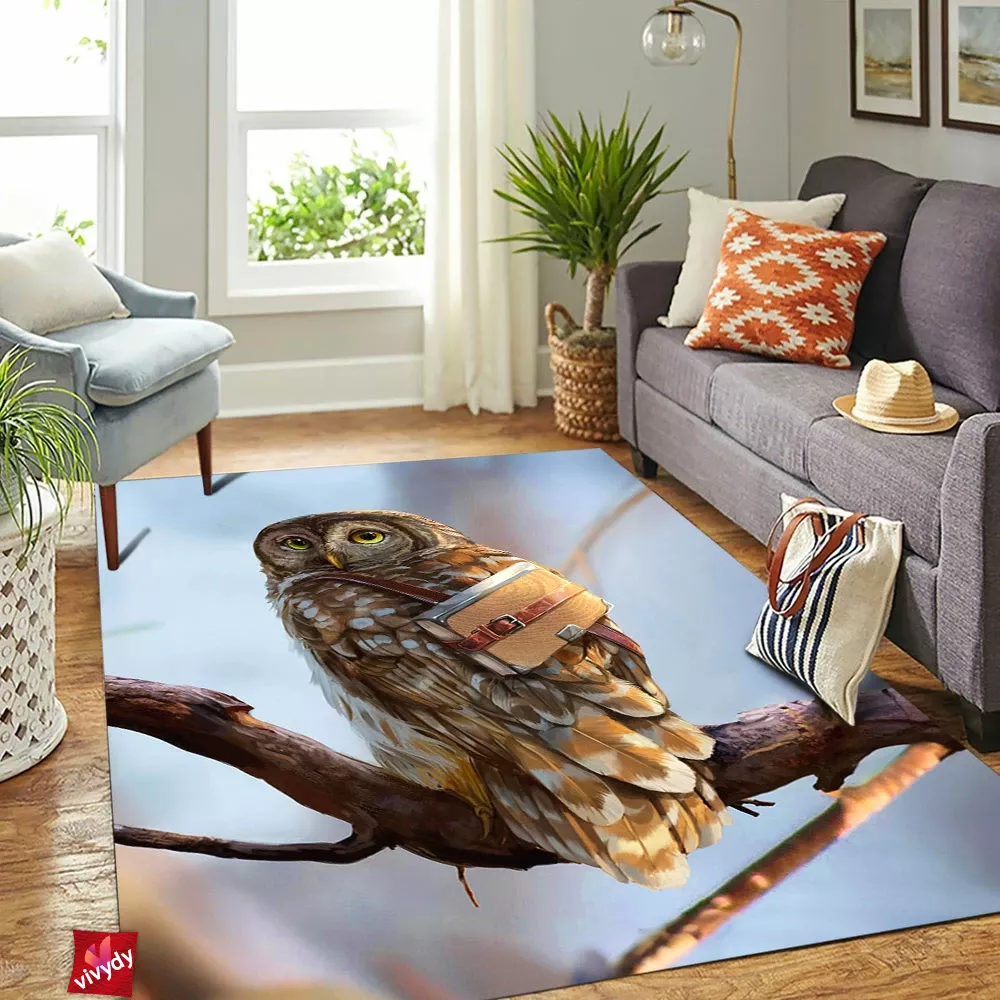 Forest Owl Rectangle Rug