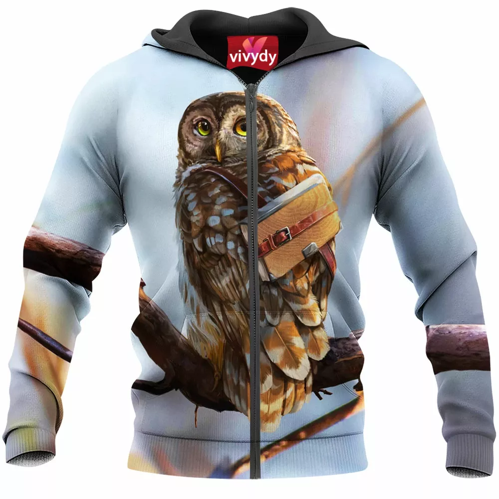 Forest Owl Zip Hoodie