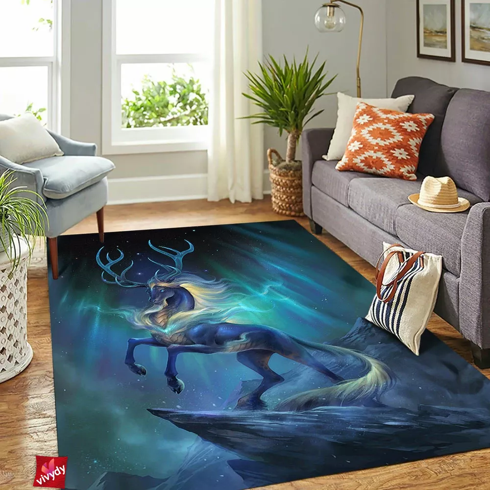 Aurora God Deer Rectangle Rug