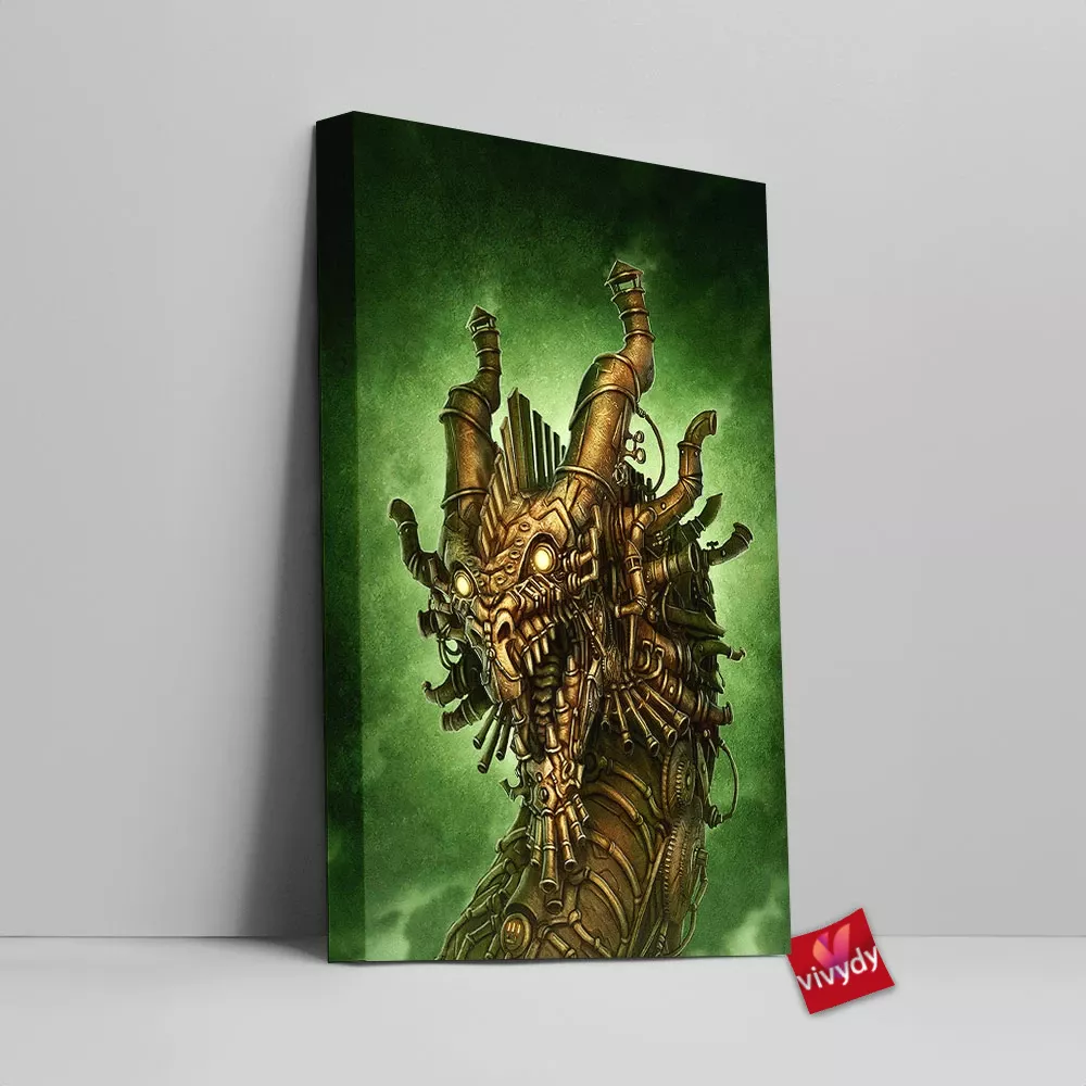 Steampunk Dragon Canvas Wall Art