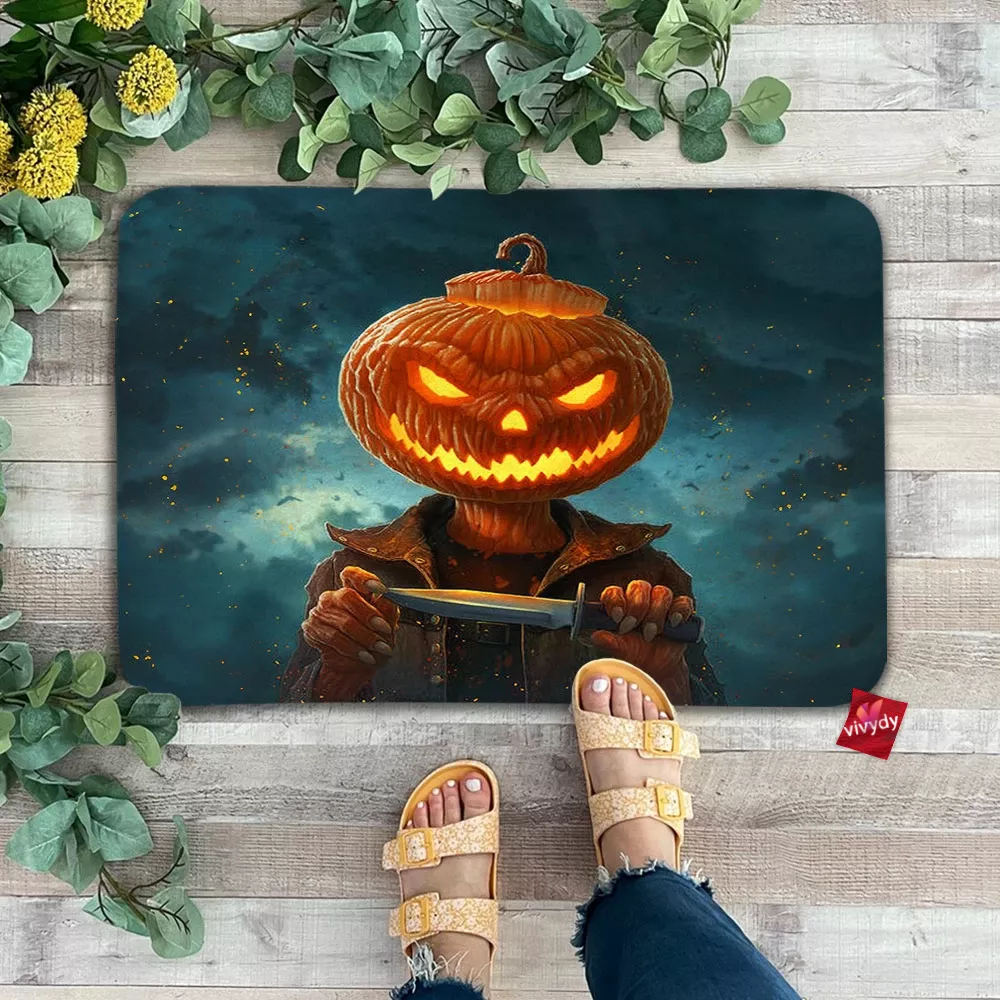 Pumpkin Head Doormat