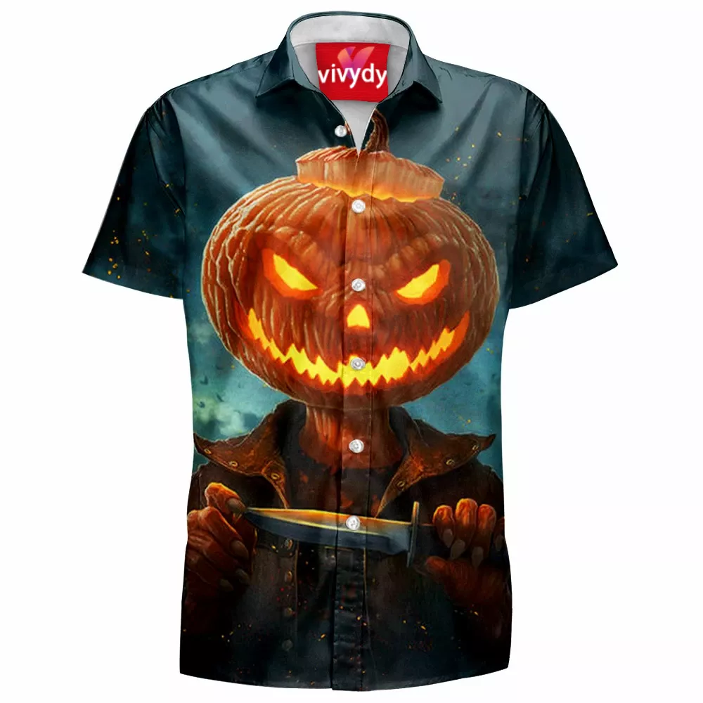 Pumpkin Head Hawaiian Shirt