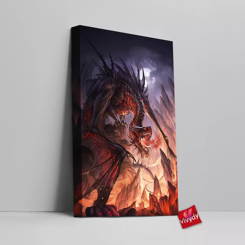 Dark Dragon Canvas Wall Art