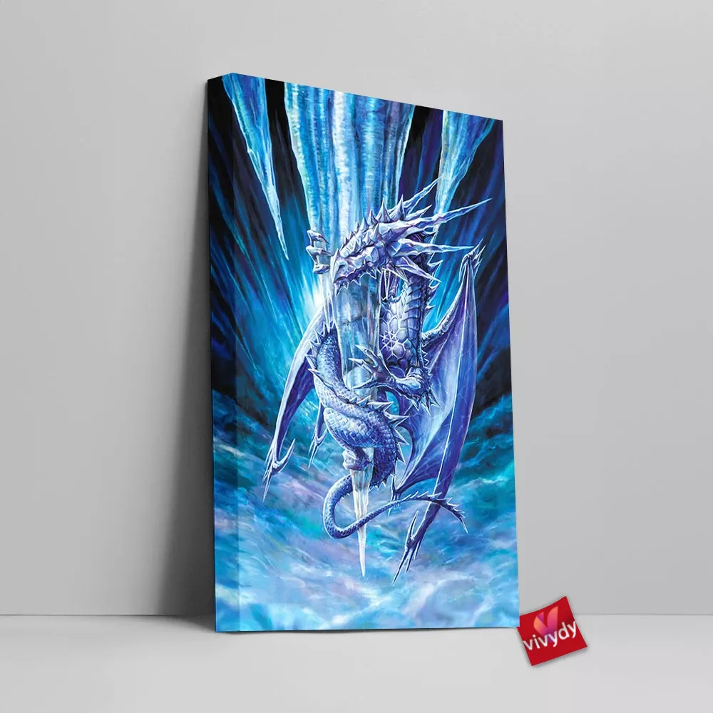 Ice Dragon Canvas Wall Art