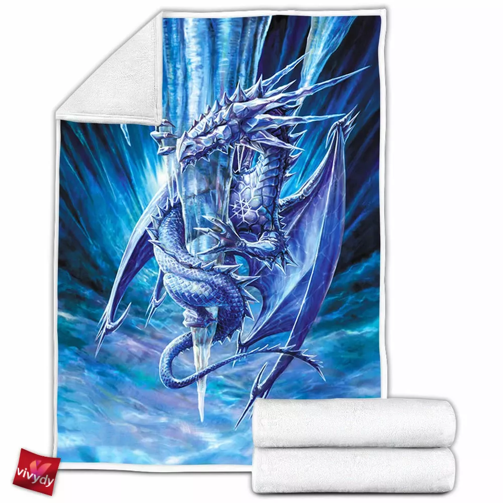 Ice Dragon Fleece Blanket