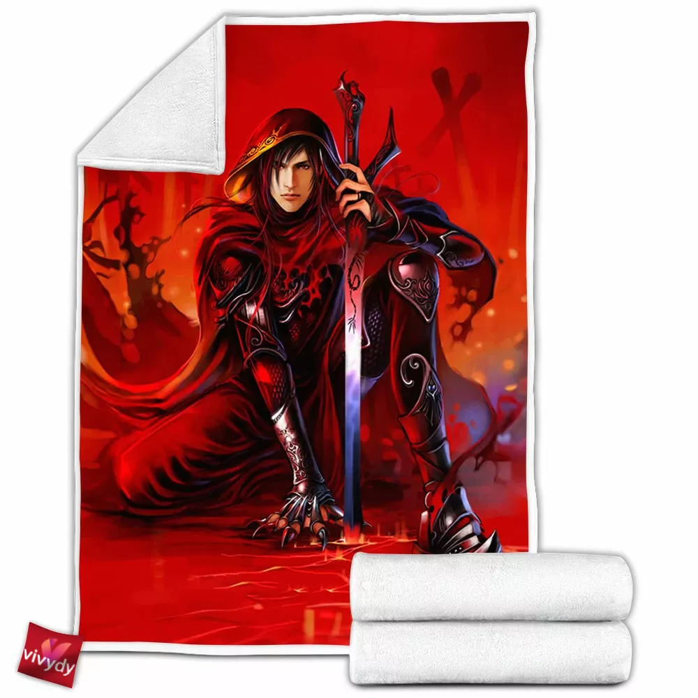 Red Dragon Knight Fleece Blanket