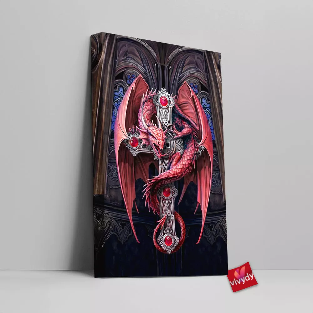 Gothic Dragon Canvas Wall Art