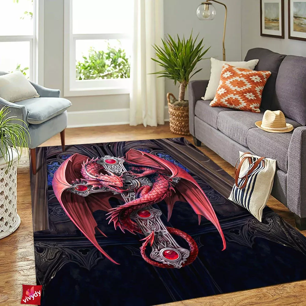 Gothic Dragon Rectangle Rug