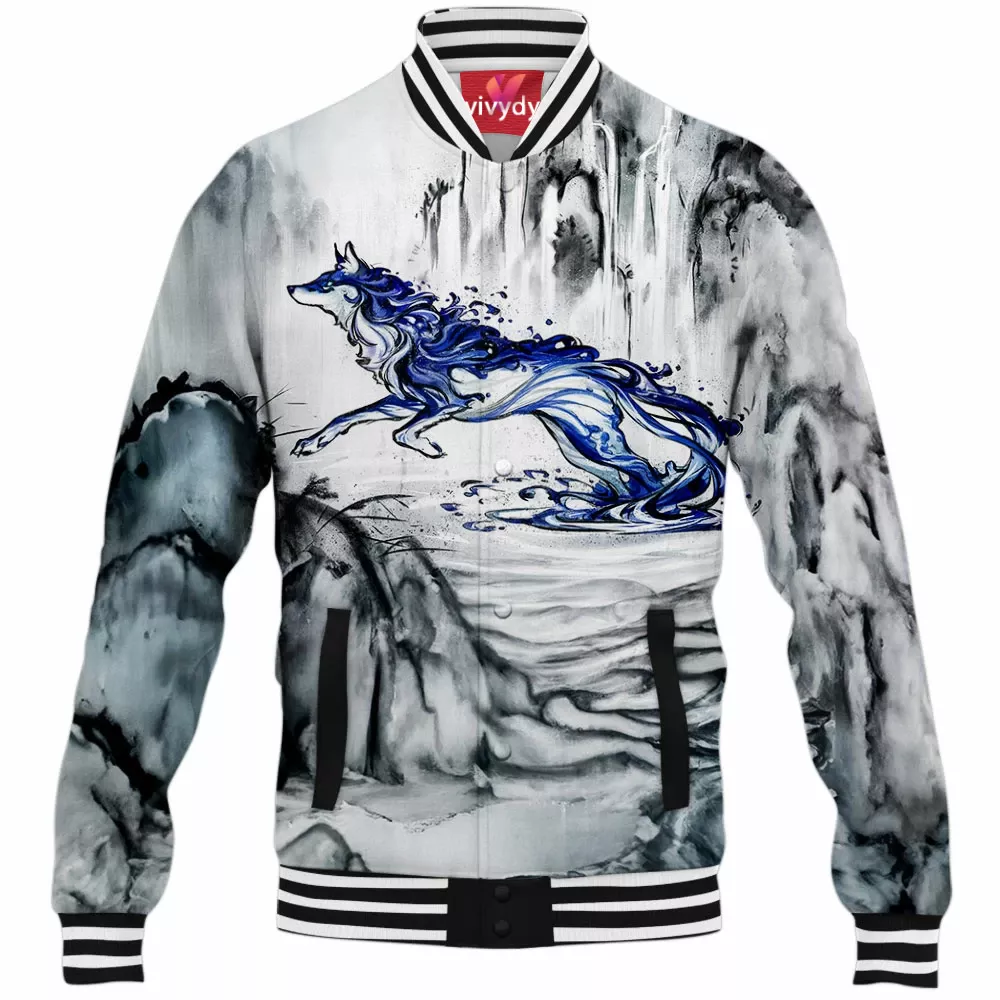 Water Wolf Baseball Jacket