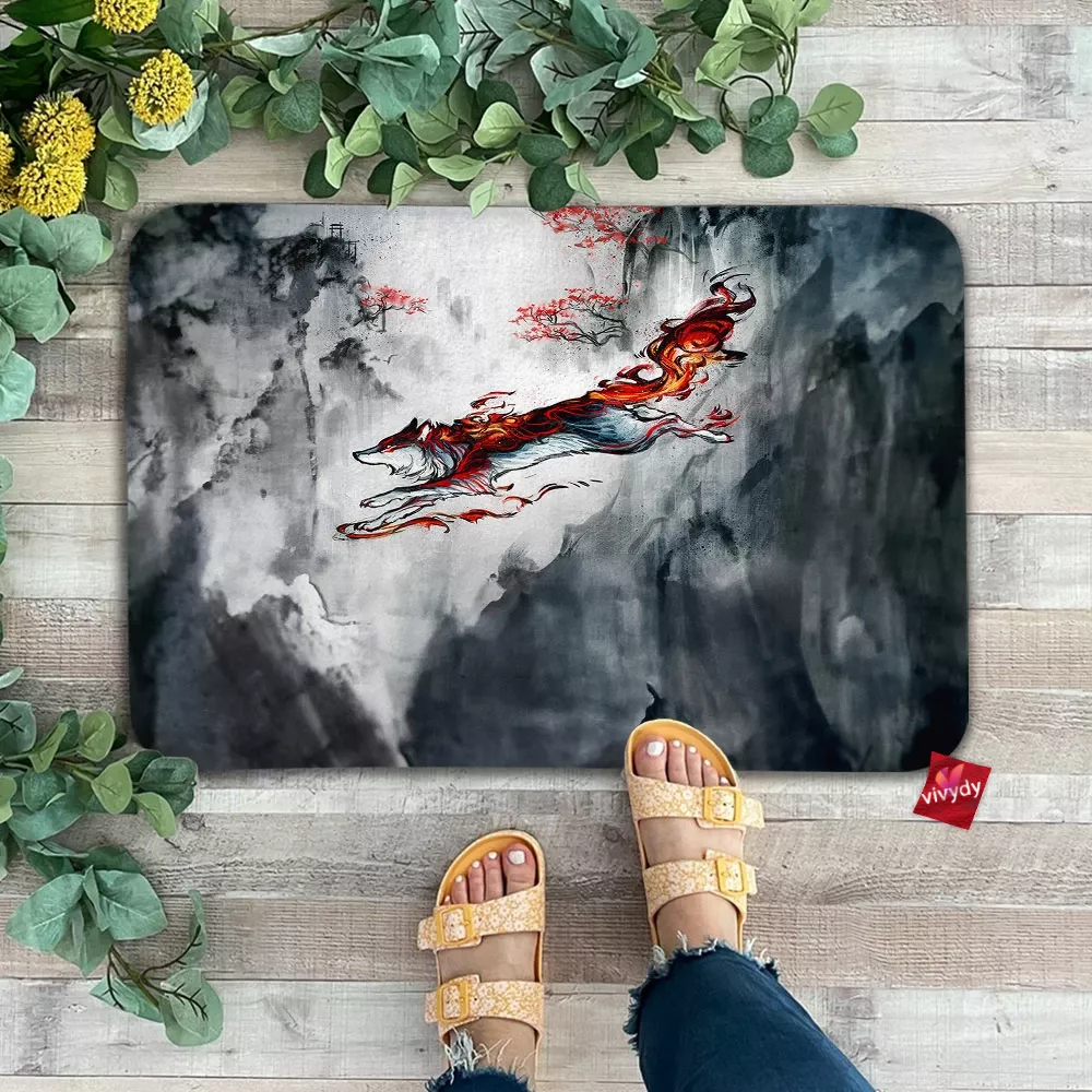 Fire Wolf Doormat