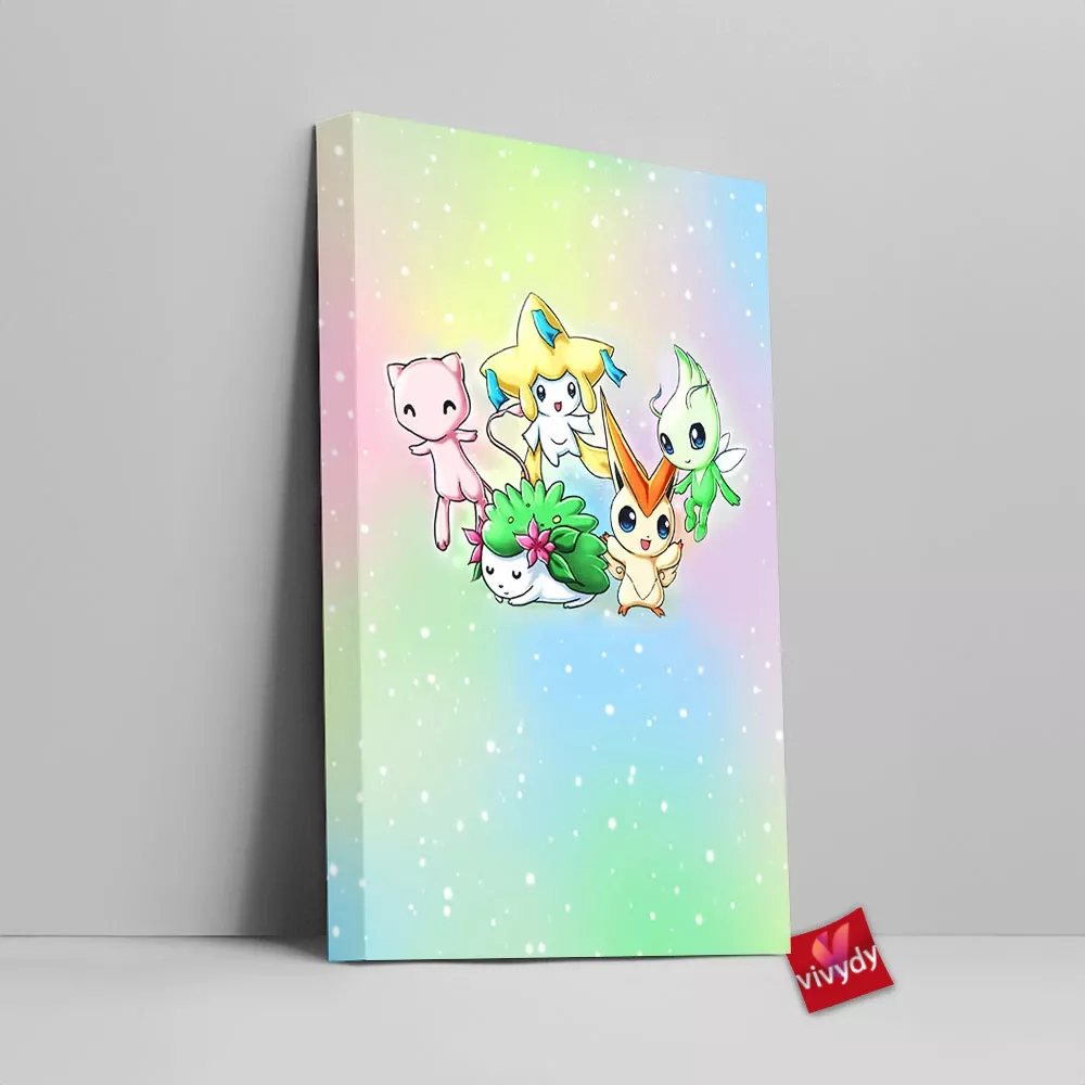 Adorably Legendary Pokemon Canvas Wall Art