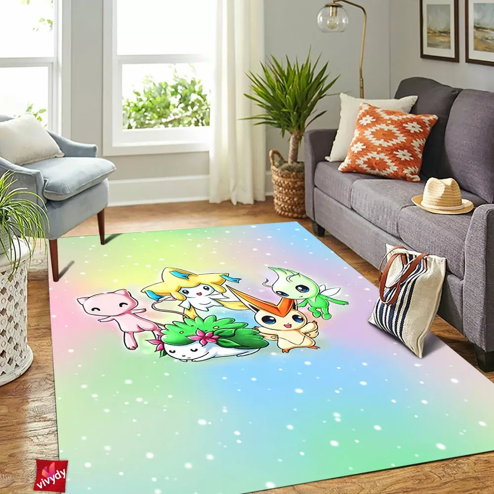 Adorably Legendary Pokemon Rectangle Rug