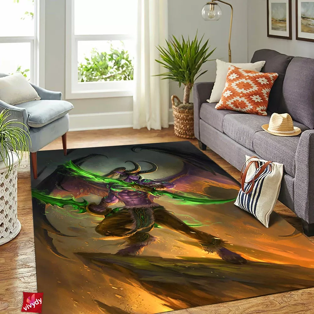 Illidan Stormrage Warcraft Rectangle Rug