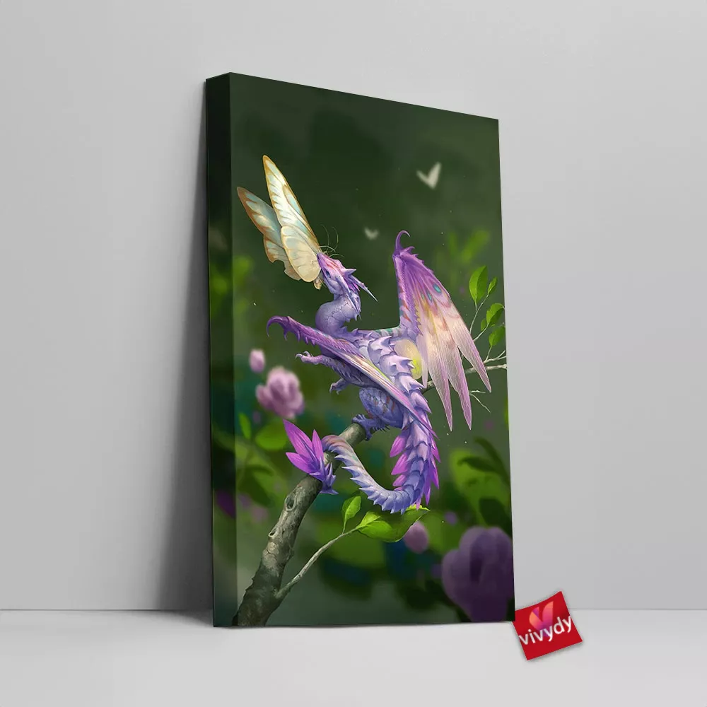 Flower Mantis Dragon Canvas Wall Art