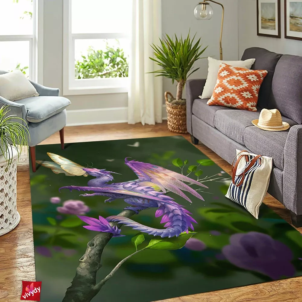 Flower Mantis Dragon Rectangle Rug