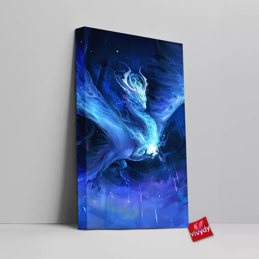 Meteor Dragon Cosmos Canvas Wall Art