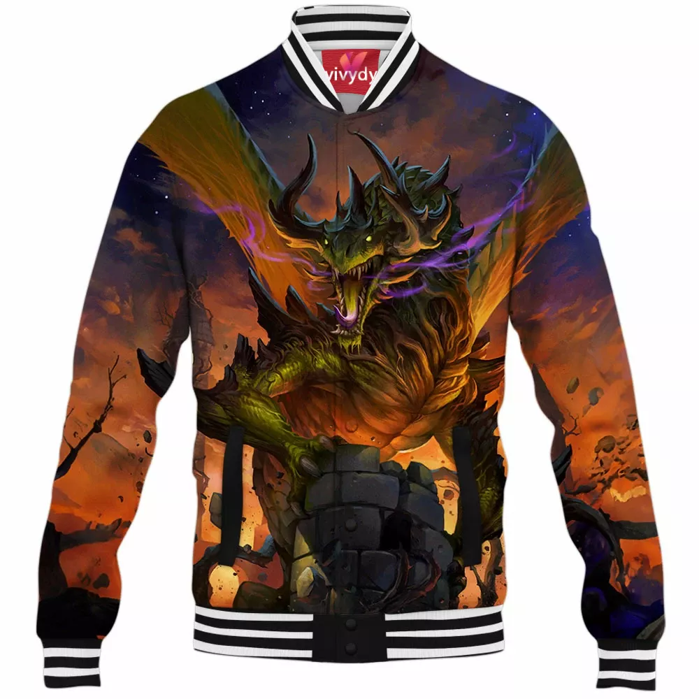 Sparkle Kitty Dragon Baseball Jacket