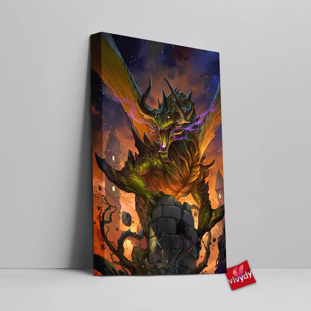 Sparkle Kitty Dragon Canvas Wall Art