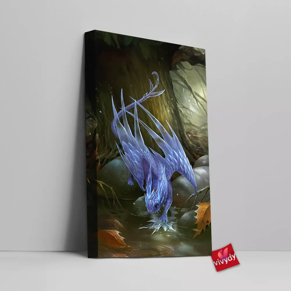 Frost Dragon Canvas Wall Art