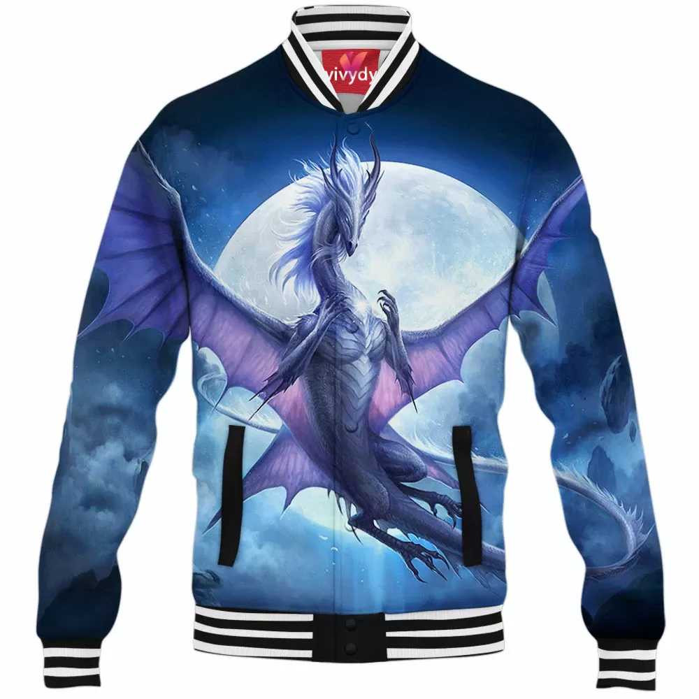 White Dragon Baseball Jacket