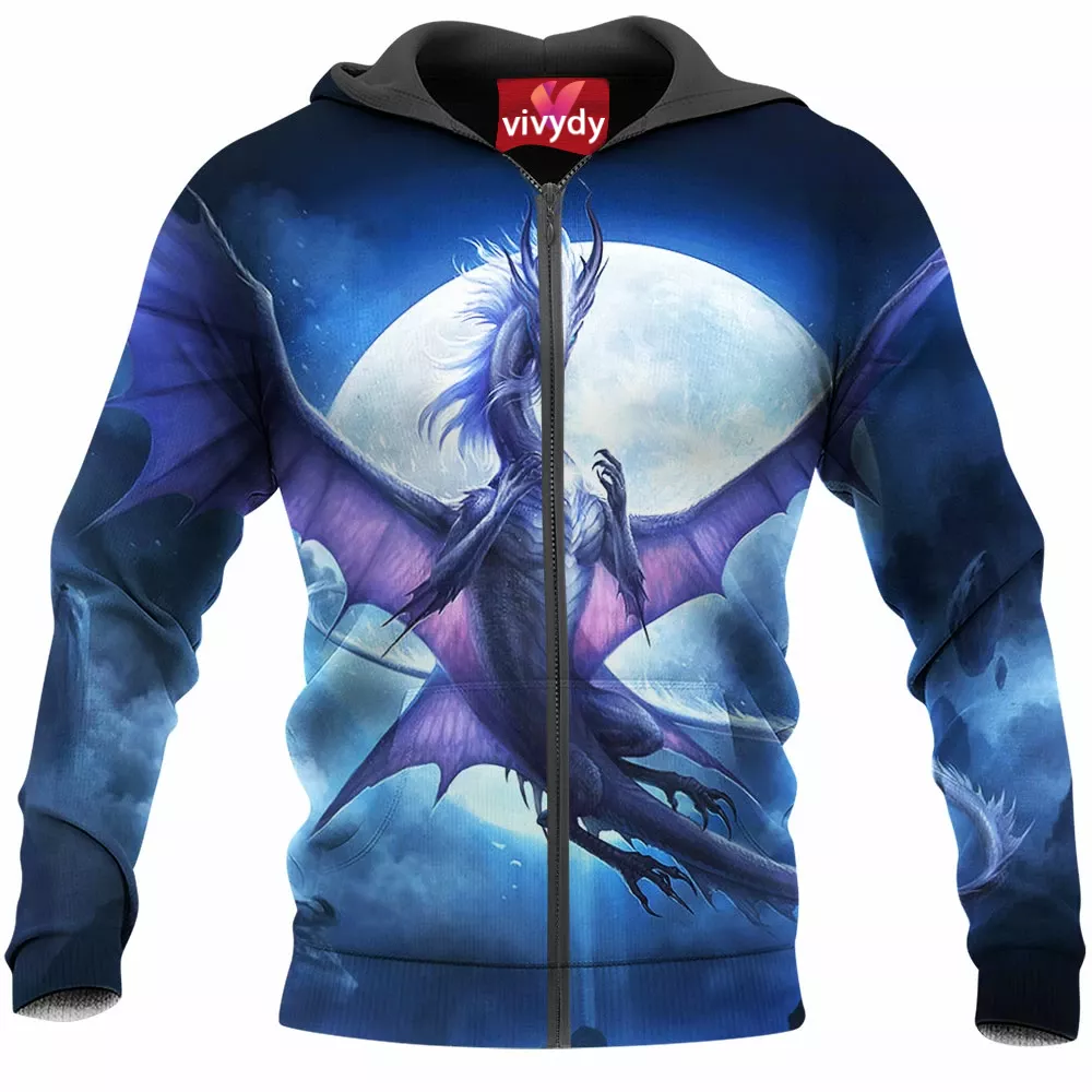 White Dragon Zip Hoodie