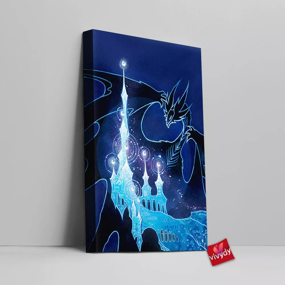 Starlight Towers Dragon Canvas Wall Art