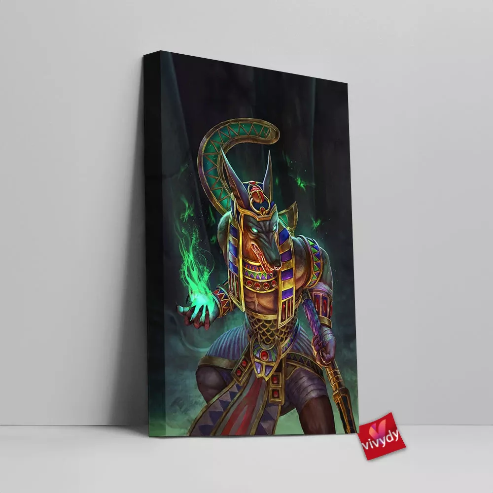 Anubis Gold Canvas Wall Art