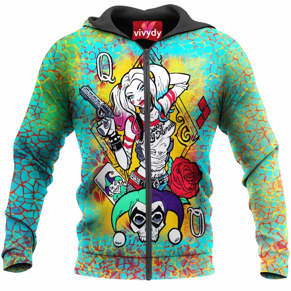 Harley Quinn Zip Hoodie