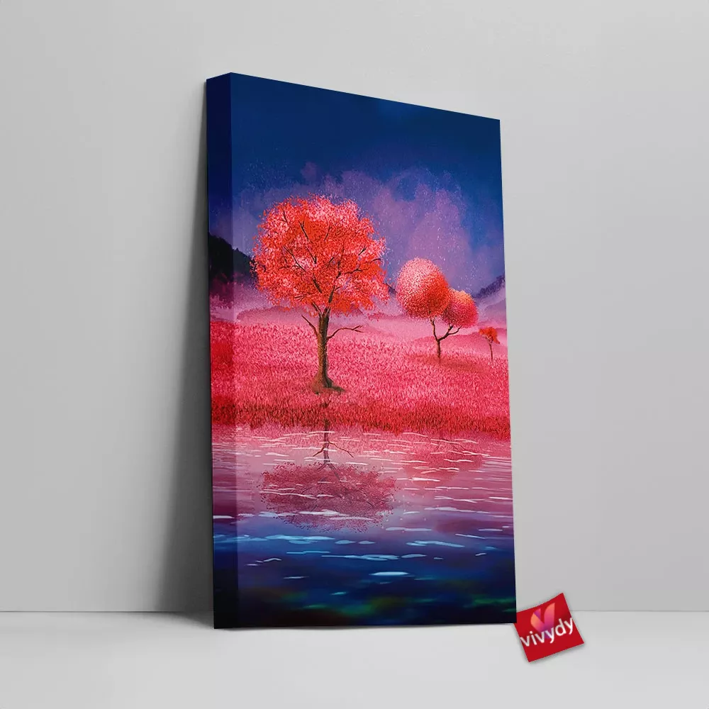 Crimson Nights Canvas Wall Art