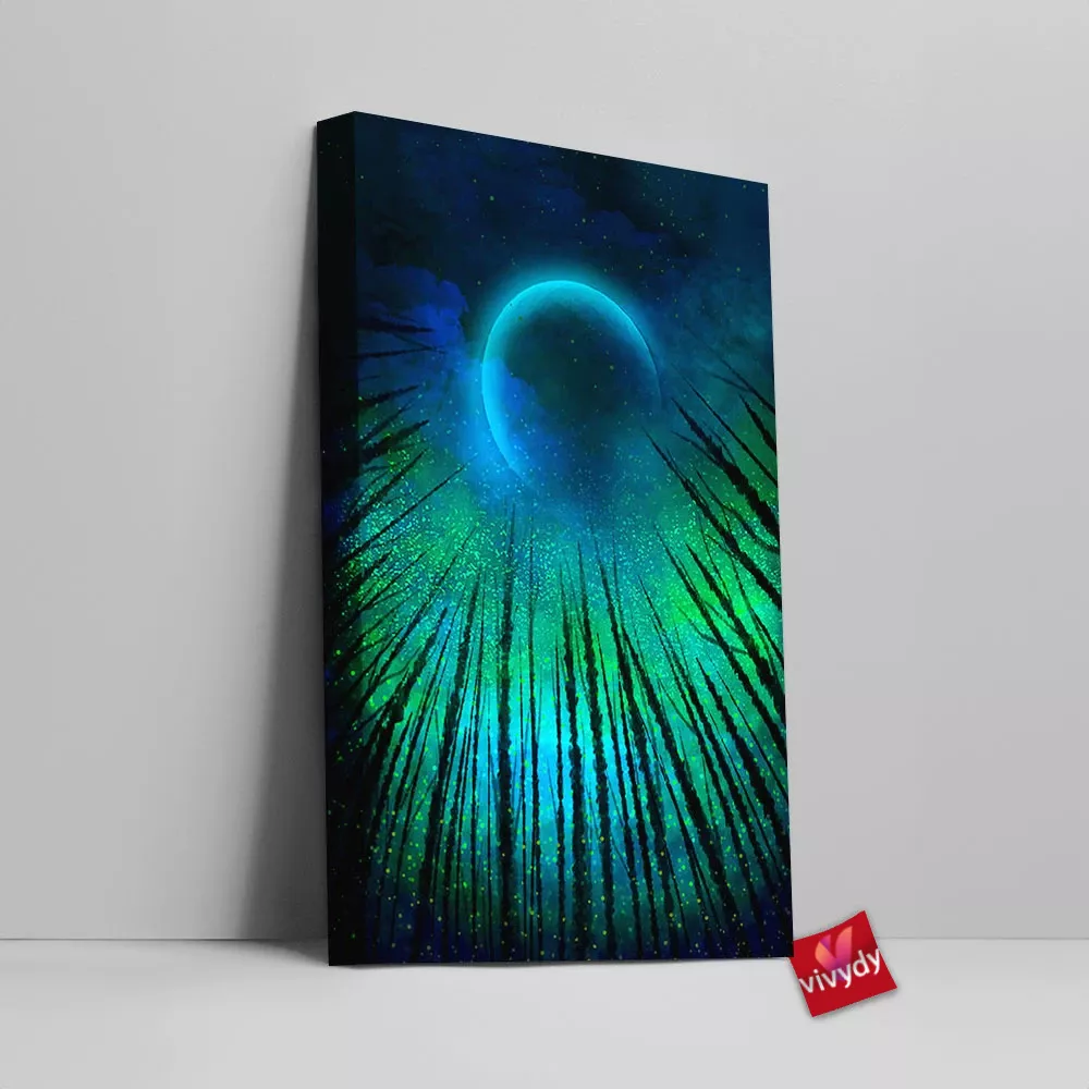 Galaxy Forest Canvas Wall Art