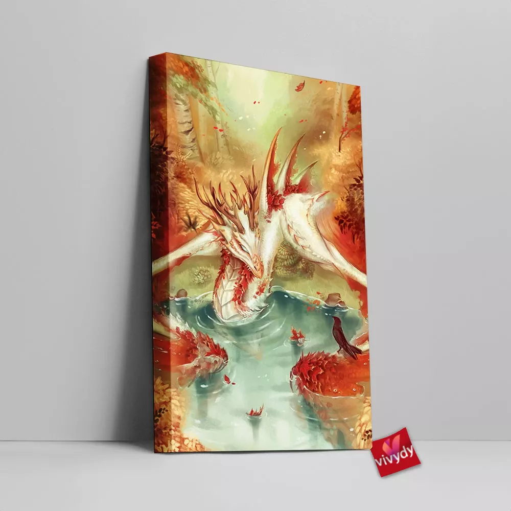 Fall Dragon Canvas Wall Art