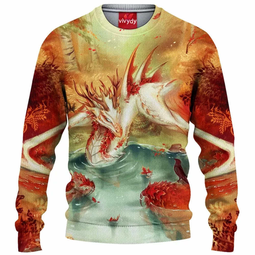 Fall Dragon Knitted Sweater