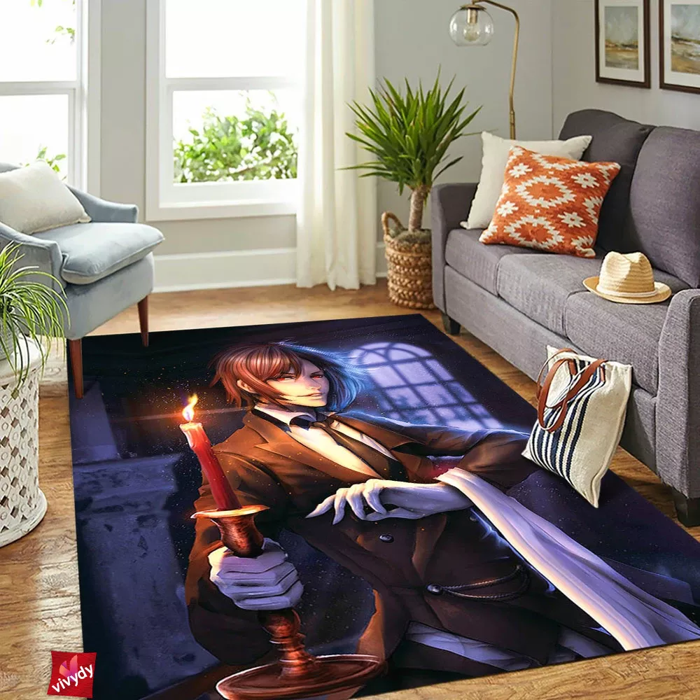 Black Butler Rectangle Rug