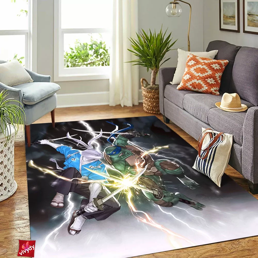 Tmnt Vs Usagi Yojimbo Rectangle Rug