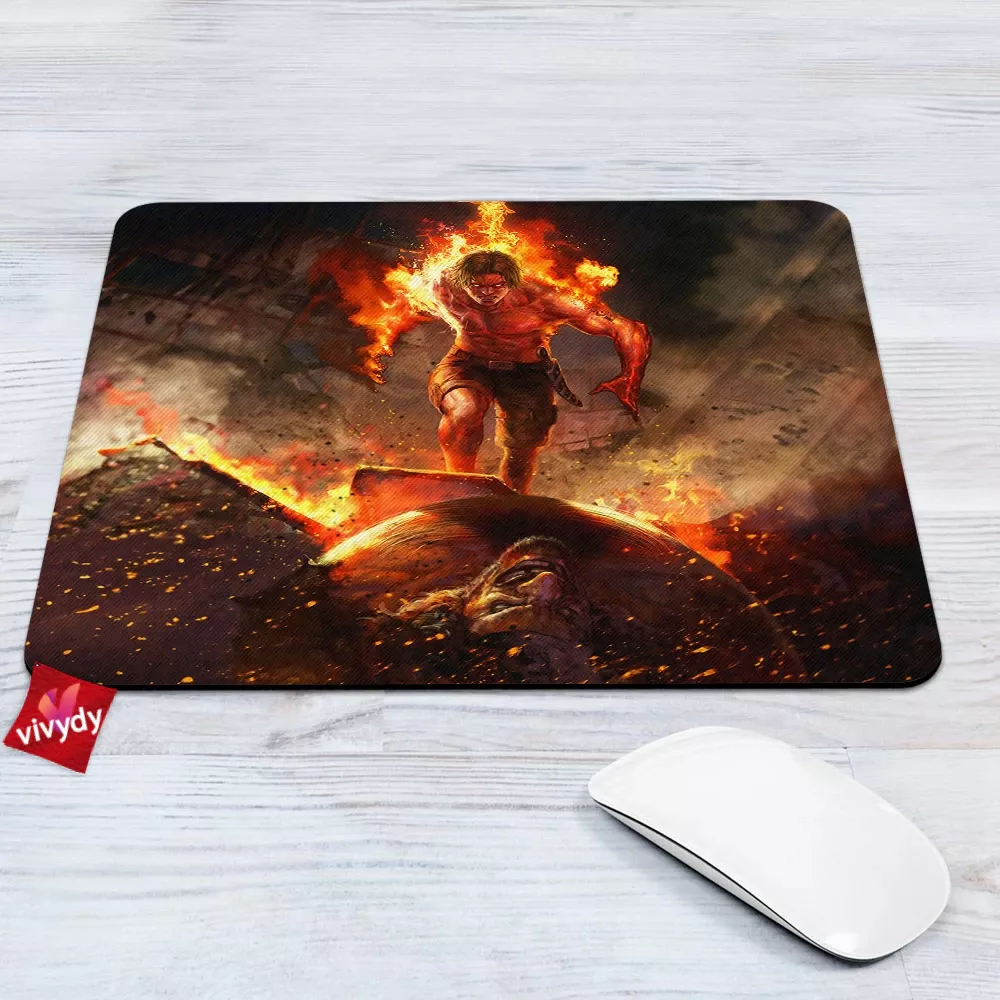 Portgas D Ace Vs Marshall D Teach Mouse Pad