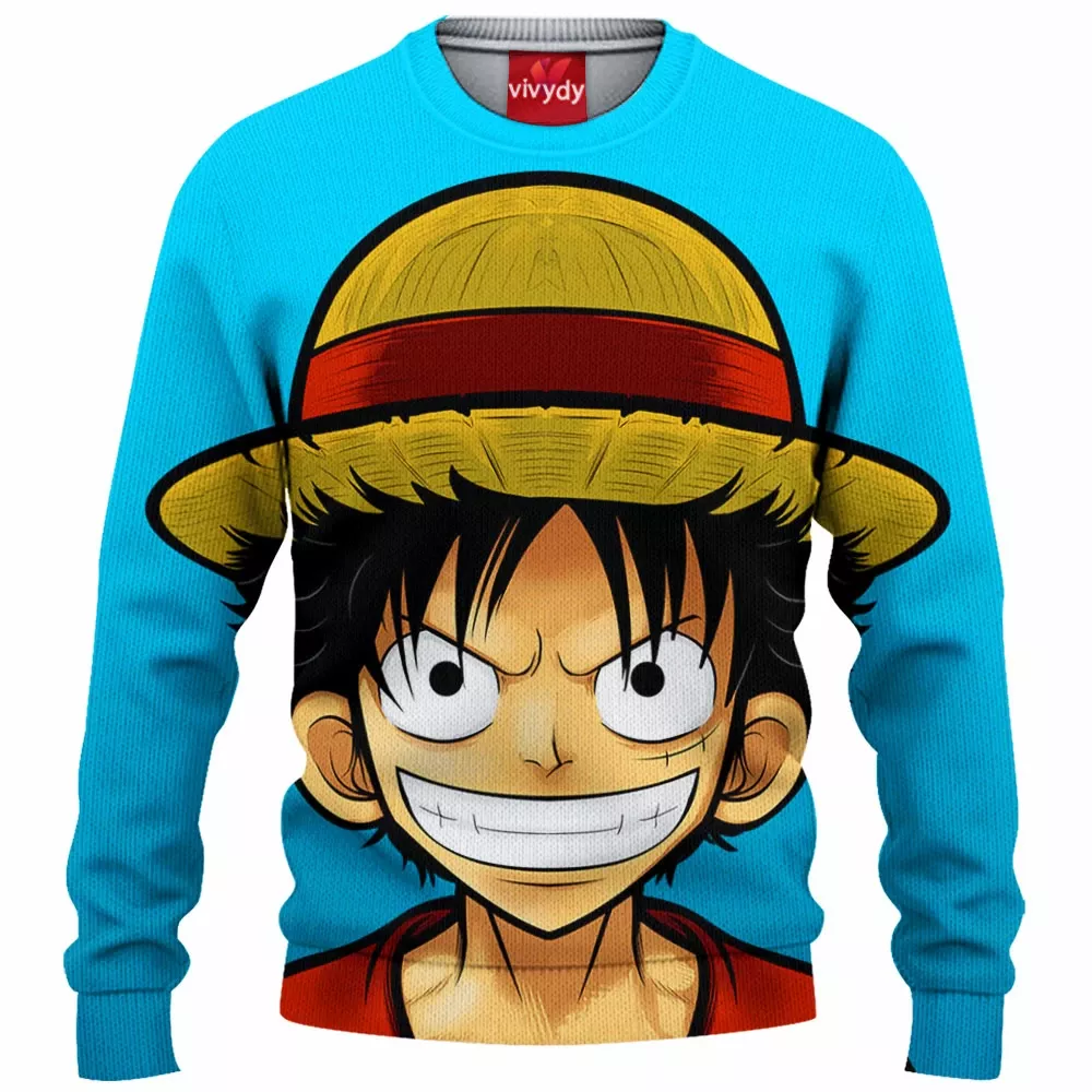 Luffy One Piece Knitted Sweater