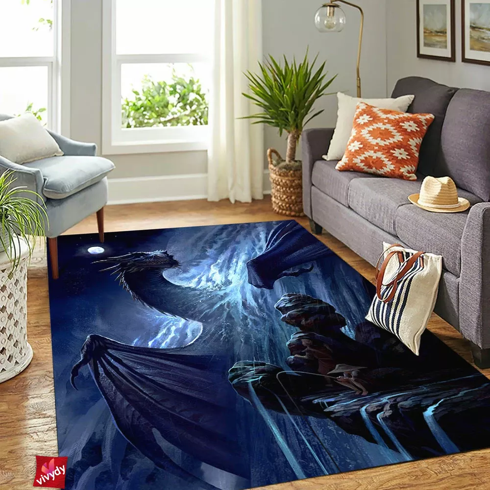 Moon Dragon Rectangle Rug