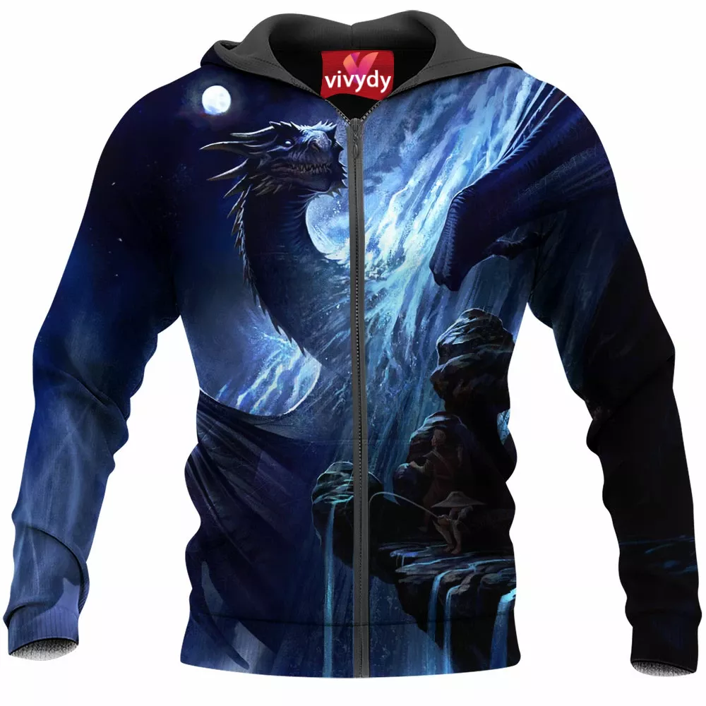 Moon Dragon Zip Hoodie