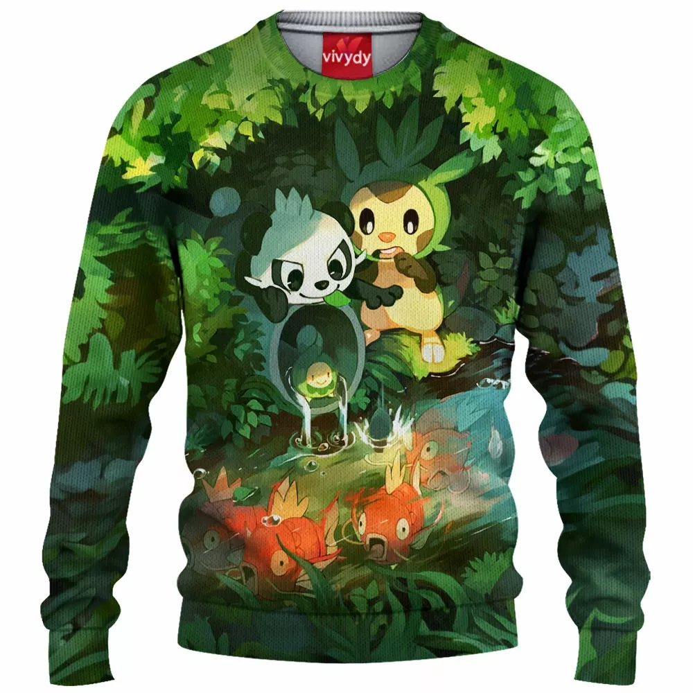 Pancham And Chespin Knitted Sweater