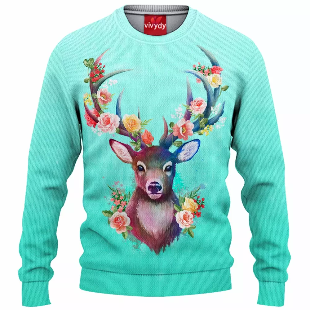 Deer Of Spring Knitted Sweater