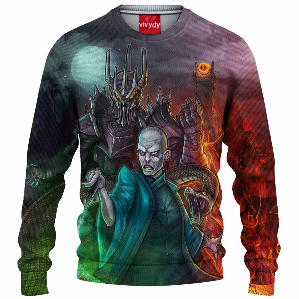 Sauron And Voldemort Knitted Sweater