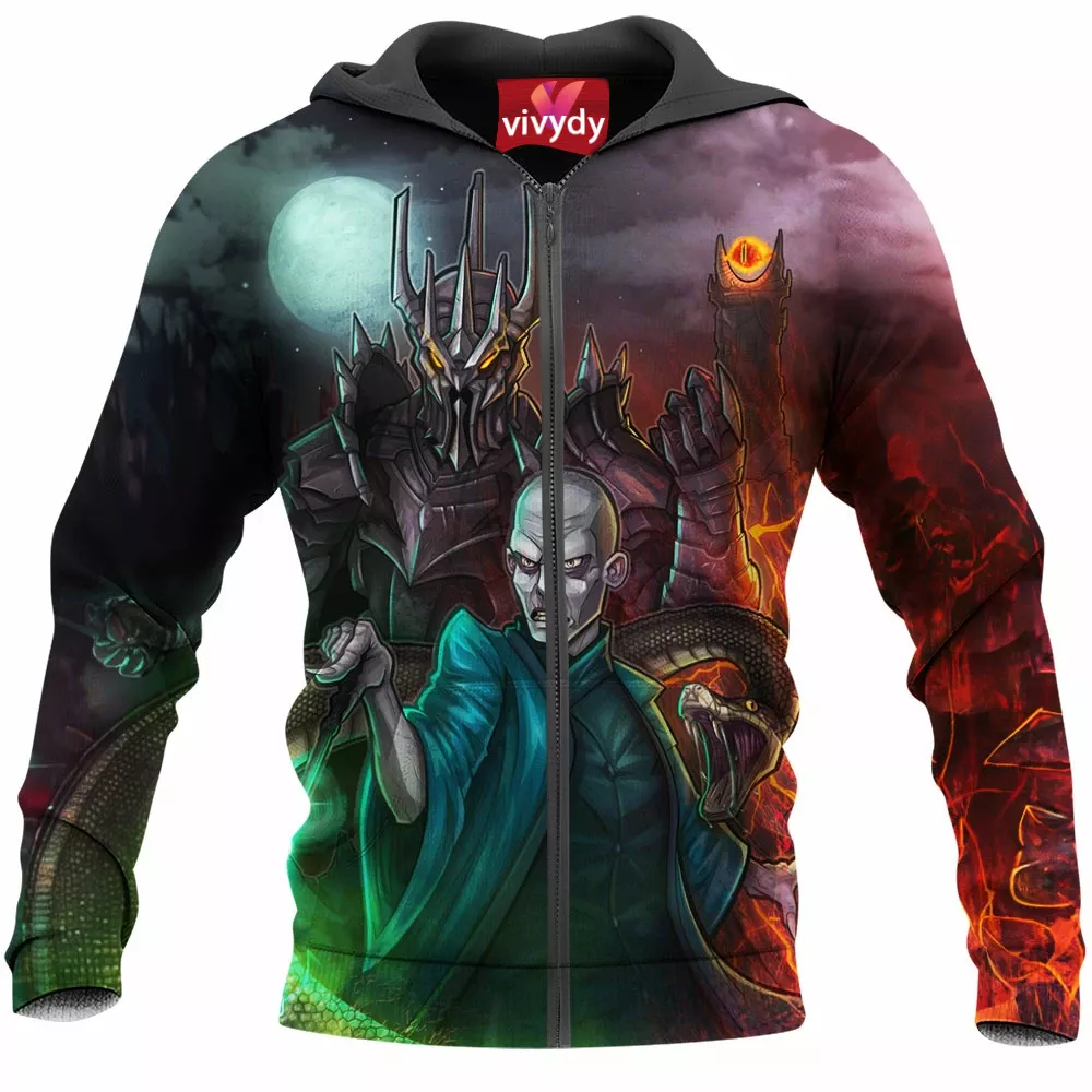 Sauron And Voldemort Zip Hoodie