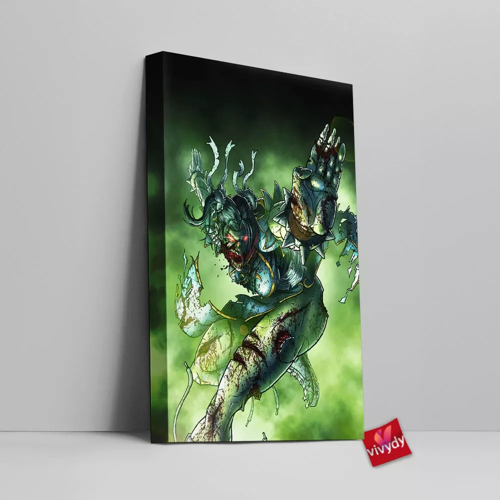 Zombie Chun Li Canvas Wall Art