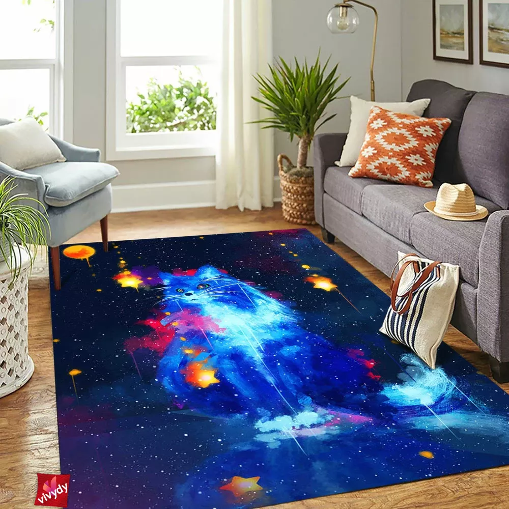 Cosmic Cat Rectangle Rug