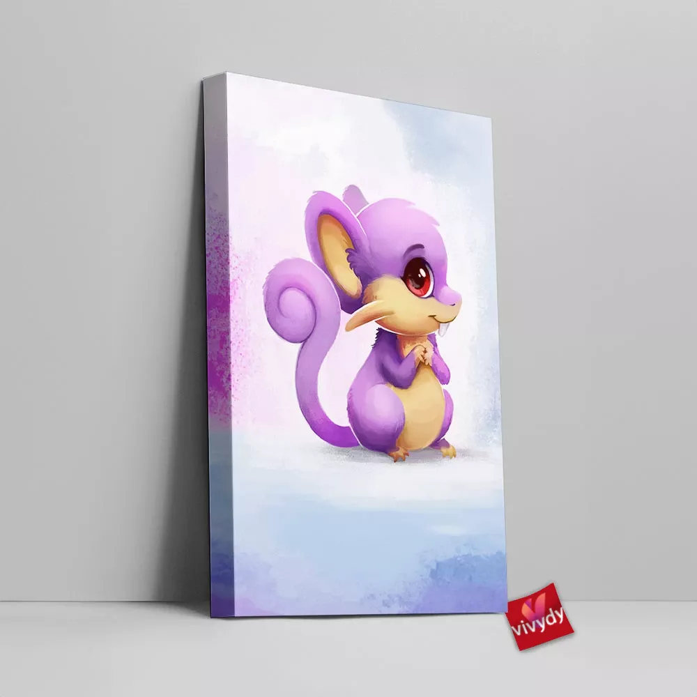 Rattata Canvas Wall Art