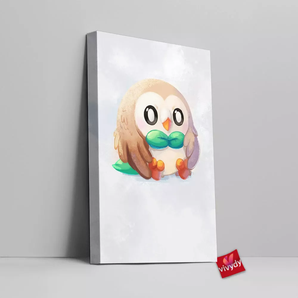 Rowlet Canvas Wall Art